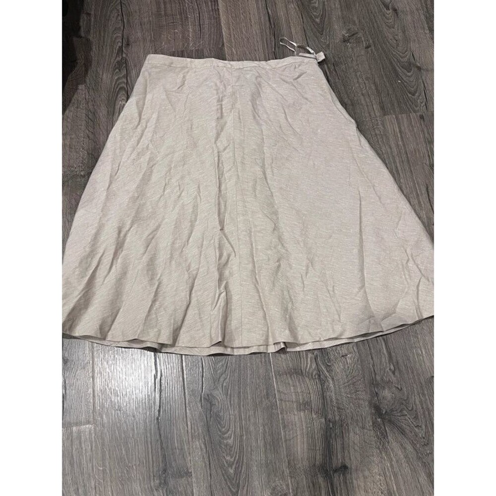 Jones New York Collection Women’s Beige A-Line Linen Blend Skirt Size 16